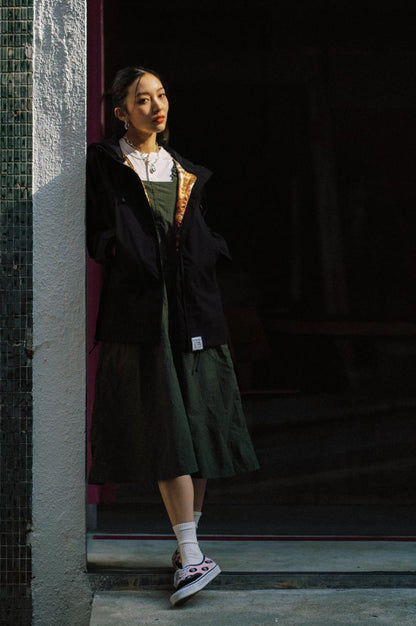 NEEDLESS SPECIAL PRODUCT 26 「張飛獅」 WINDBREAKER JACKET / BLACK - GROGROCERY
