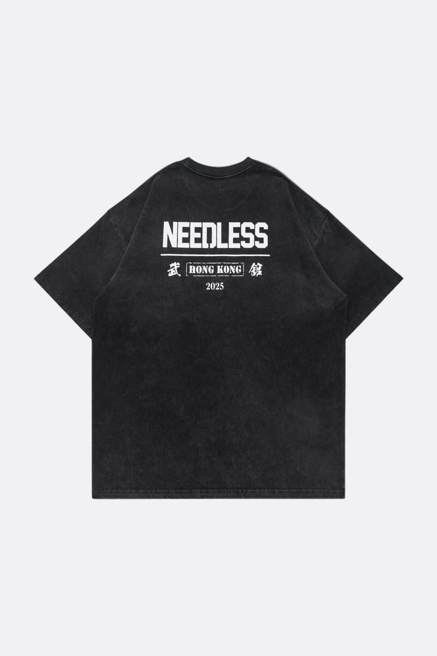 NEEDLESS SPECIAL PRODUCT「武舘」WASHED TEE/ BLACK - GROGROCERY