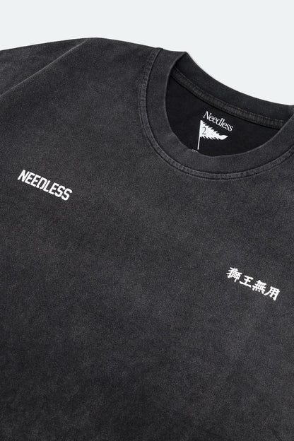 NEEDLESS SPECIAL PRODUCT「武舘」WASHED TEE/ BLACK - GROGROCERY