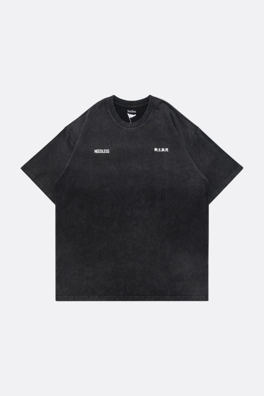 NEEDLESS SPECIAL PRODUCT「武舘」WASHED TEE/ BLACK - GROGROCERY