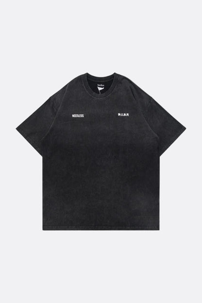 NEEDLESS SPECIAL PRODUCT「武舘」WASHED TEE/ BLACK - GROGROCERY