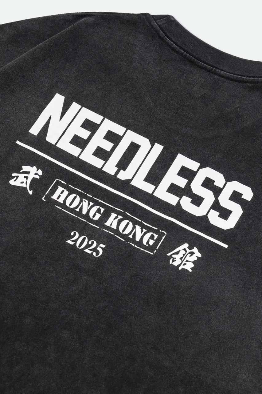 NEEDLESS SPECIAL PRODUCT「武舘」WASHED TEE/ BLACK - GROGROCERY