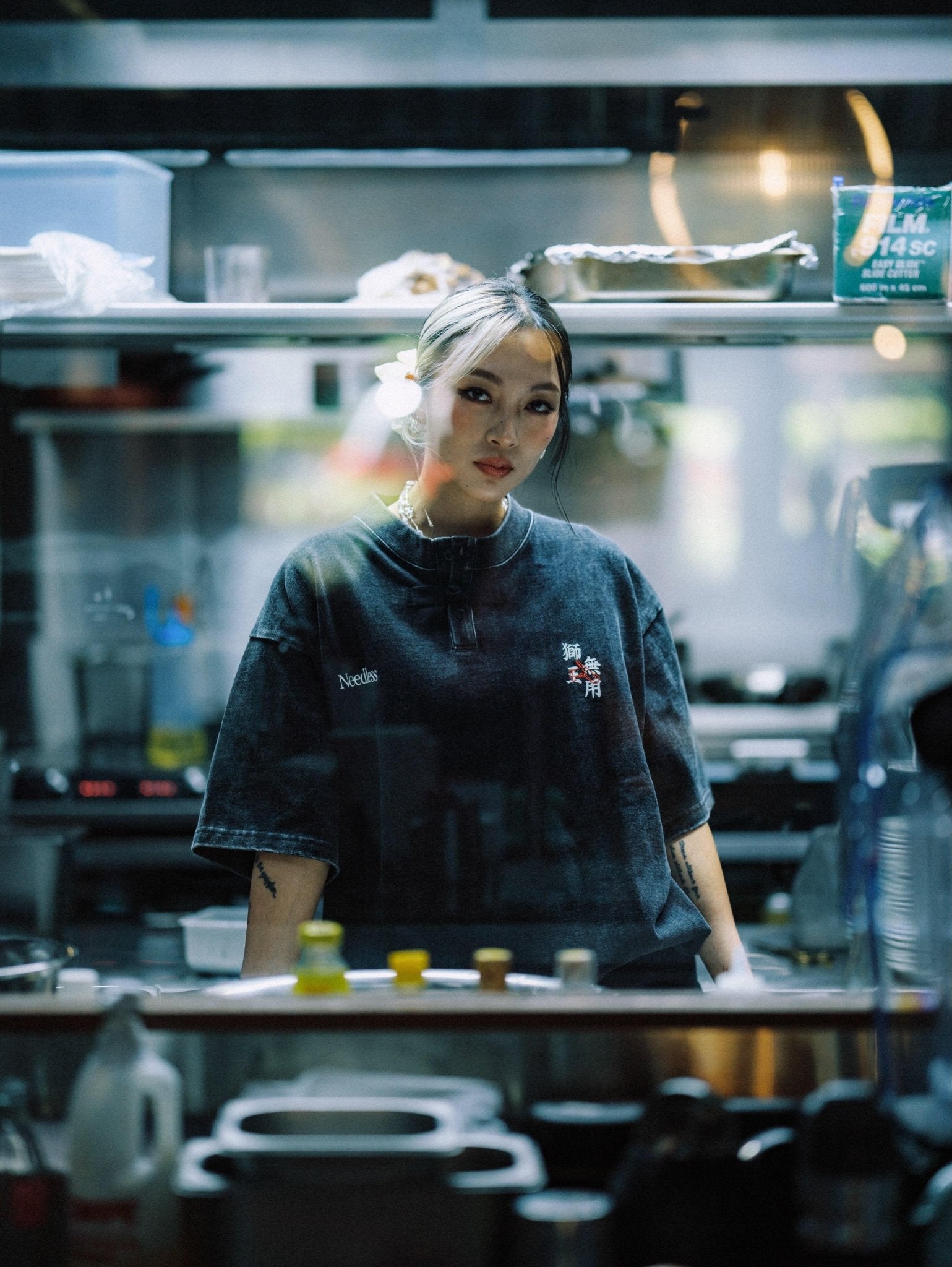 NEEDLESS SS26 KUNG FU TEE WASHED TEE/ BLACK - GROGROCERY