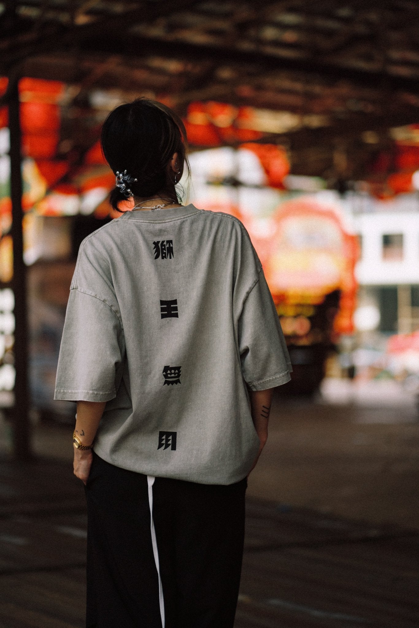 NEEDLESS SS26 WASHED LOGO TEE/ SAND - GROGROCERY