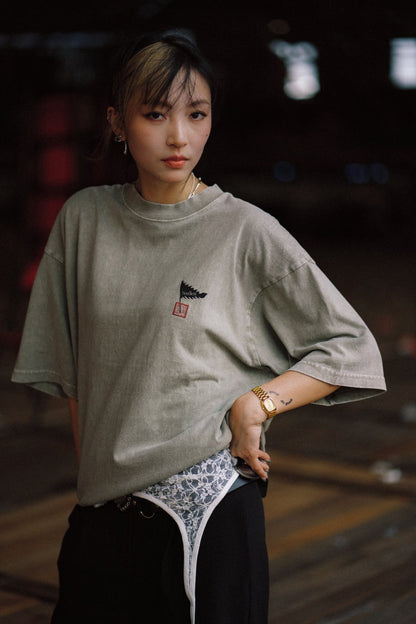 NEEDLESS SS26 WASHED LOGO TEE/ SAND - GROGROCERY