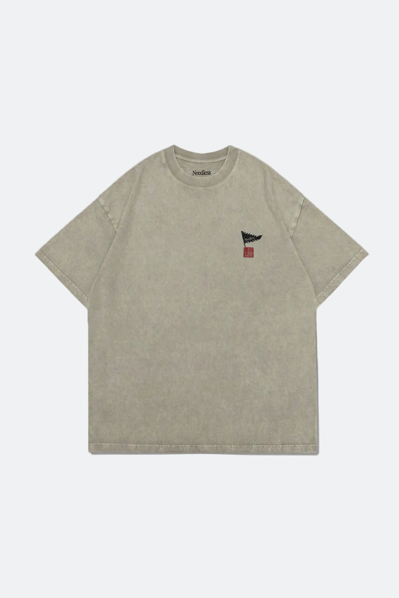 NEEDLESS SS26 WASHED LOGO TEE/ SAND - GROGROCERY