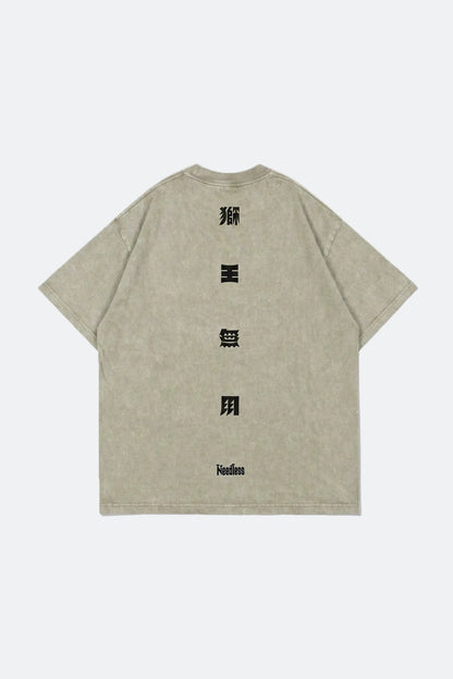 NEEDLESS SS26 WASHED LOGO TEE/ SAND - GROGROCERY