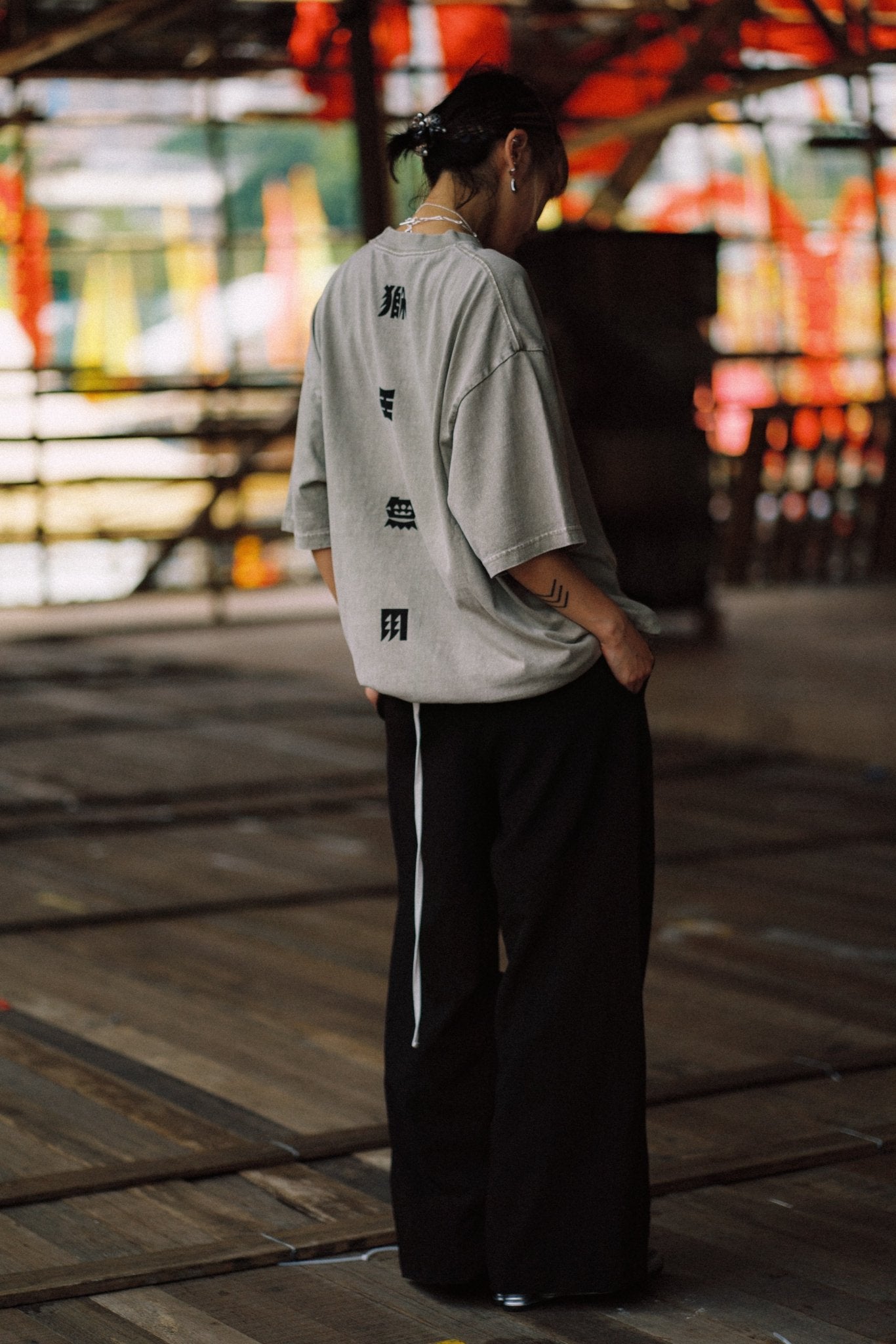 NEEDLESS SS26 WASHED LOGO TEE/ SAND - GROGROCERY