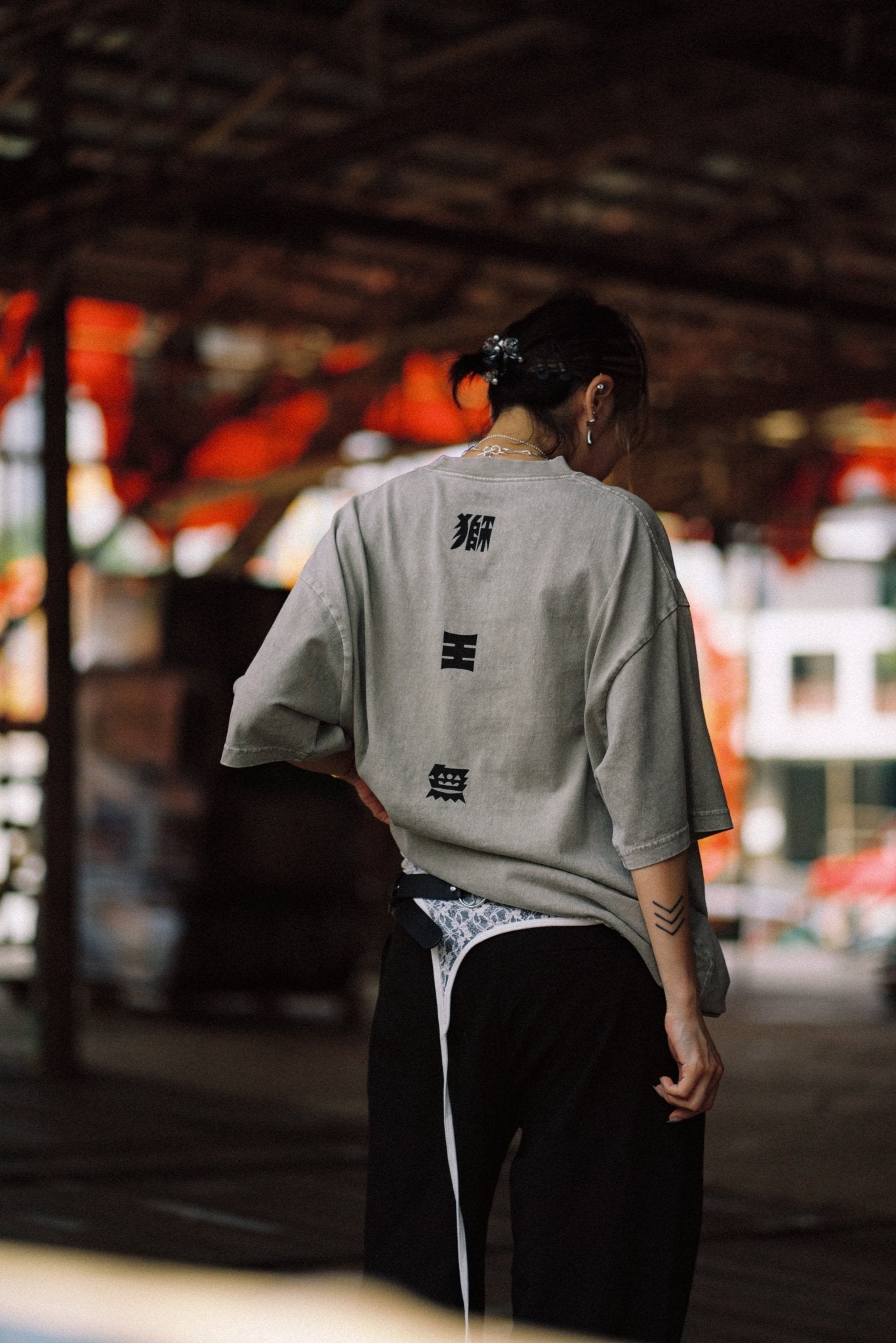 NEEDLESS SS26 WASHED LOGO TEE/ SAND - GROGROCERY