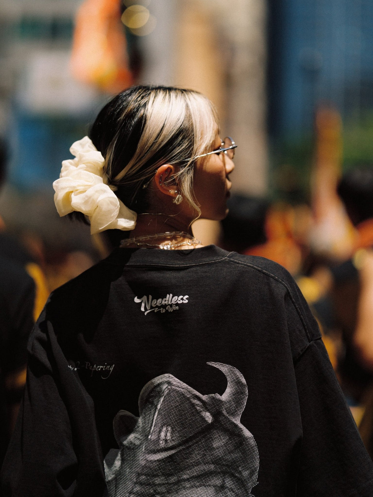 NEEDLESS SS26 吉祥獅王「 撲」WASHED TEE/ BLACK - GROGROCERY