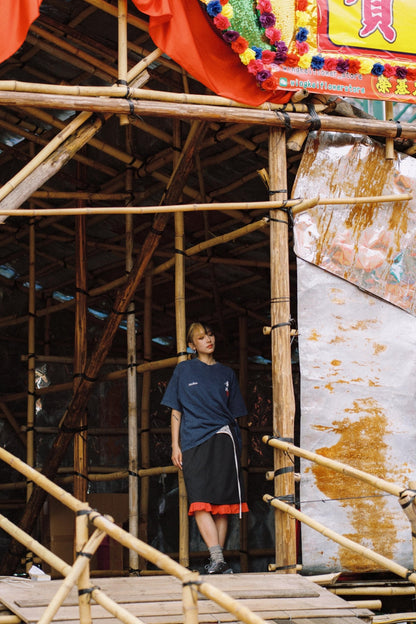 NEEDLESS SS26「勝頭」 WASHED TEE/ NAVY - GROGROCERY