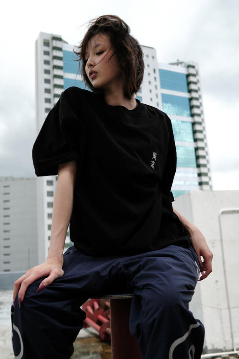 NEEDLESS TOKYO SPECIAL EDITION EMBROIDERY LOGO TEE/ BLACK - GROGROCERY