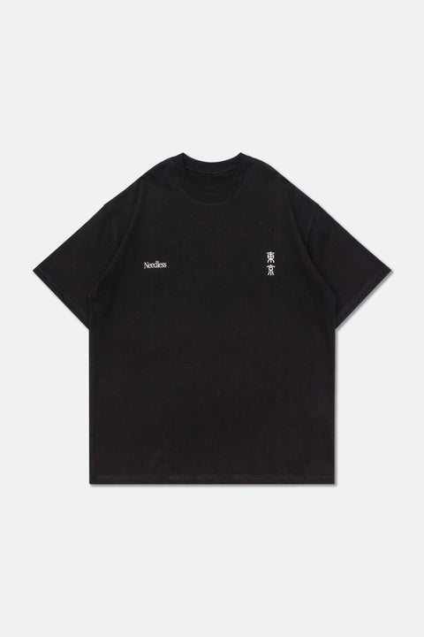 NEEDLESS TOKYO SPECIAL EDITION EMBROIDERY LOGO TEE/ BLACK - GROGROCERY