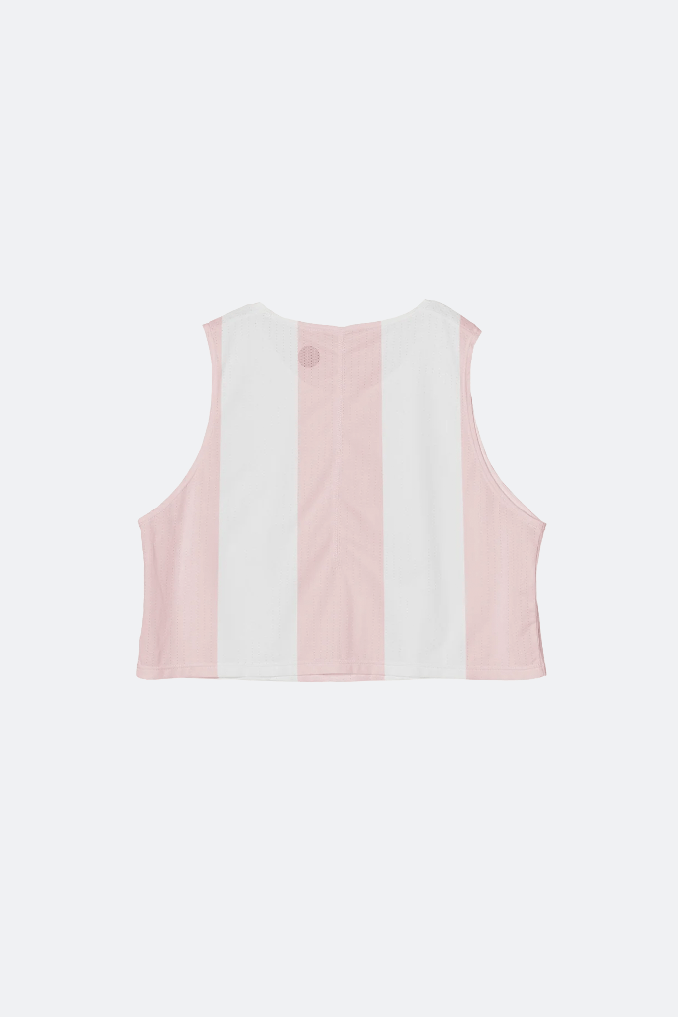 PARTICIPATION DISTANCE RUNNER PINK STRIPE CROP SINGLET - GROGROCERY