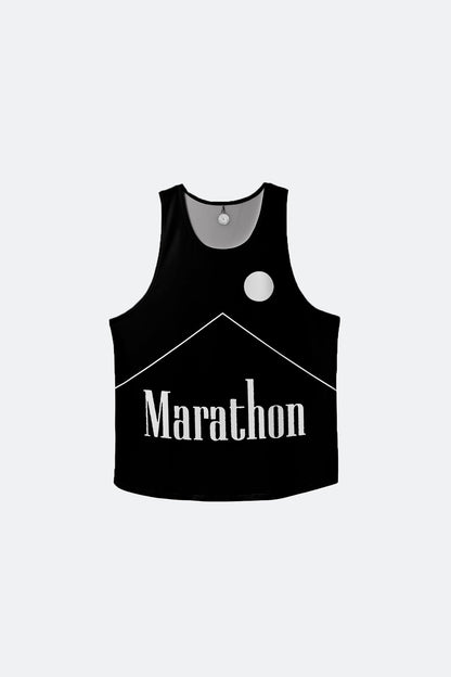 PARTICIPATION MARATHON BLACK SINGLET - GROGROCERY