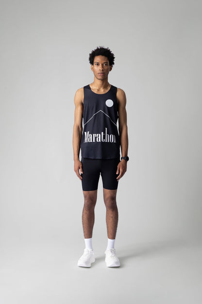 PARTICIPATION MARATHON BLACK SINGLET - GROGROCERY