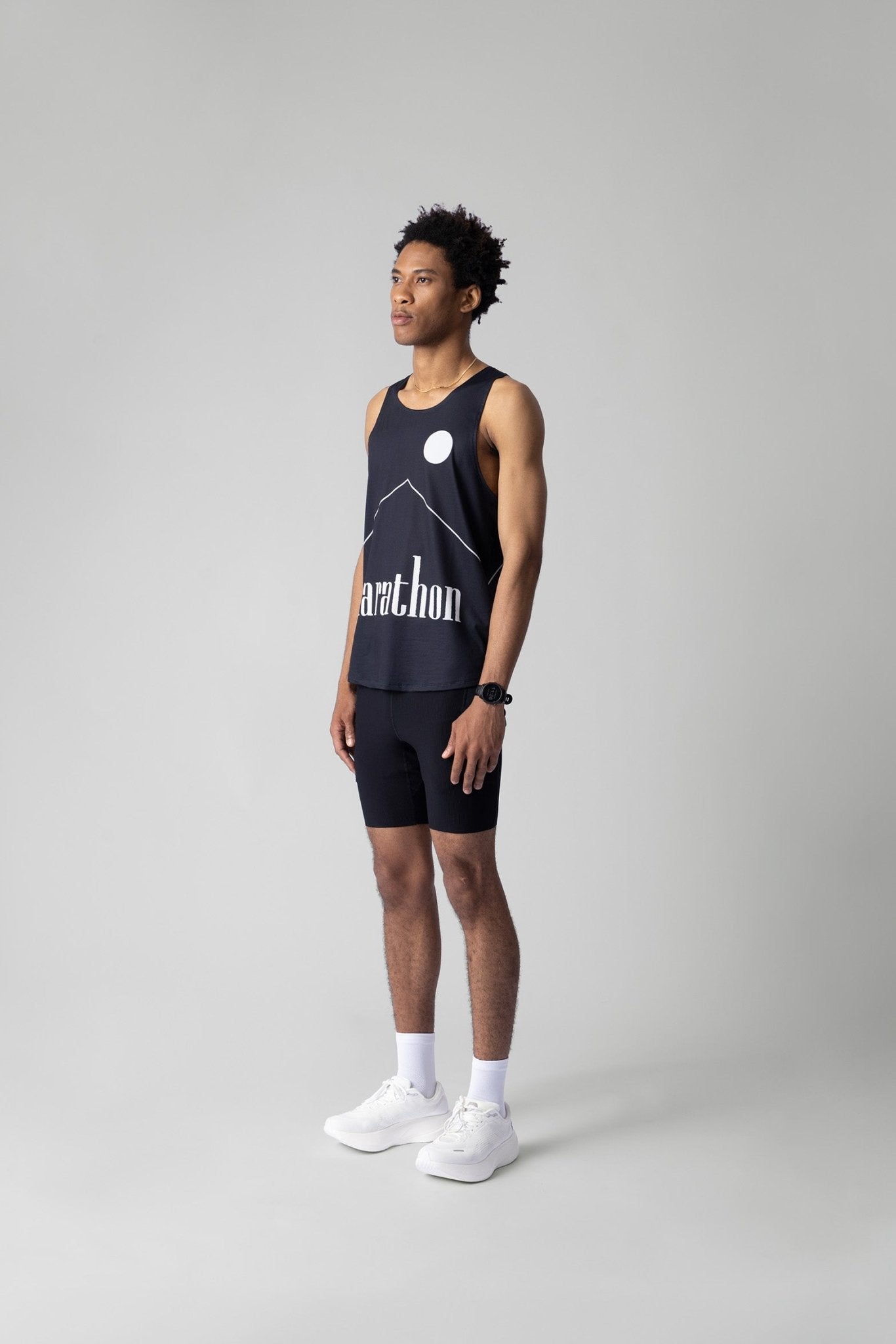PARTICIPATION MARATHON BLACK SINGLET - GROGROCERY