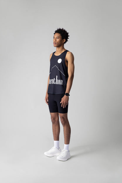 PARTICIPATION MARATHON BLACK SINGLET - GROGROCERY