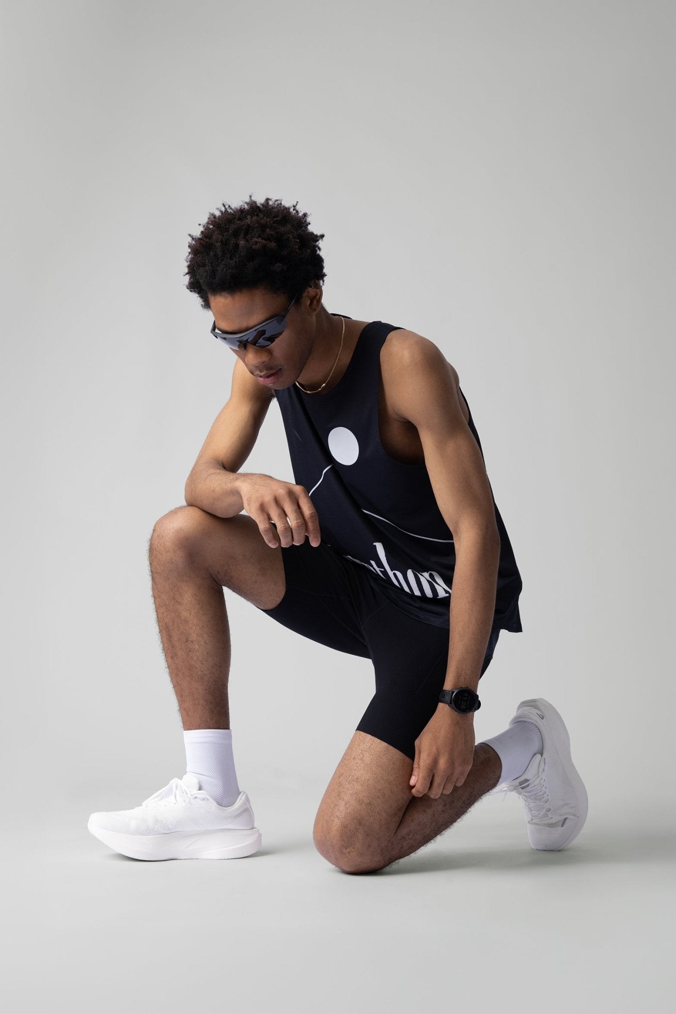 PARTICIPATION MARATHON BLACK SINGLET - GROGROCERY