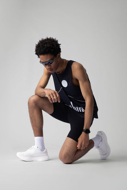 PARTICIPATION MARATHON BLACK SINGLET - GROGROCERY