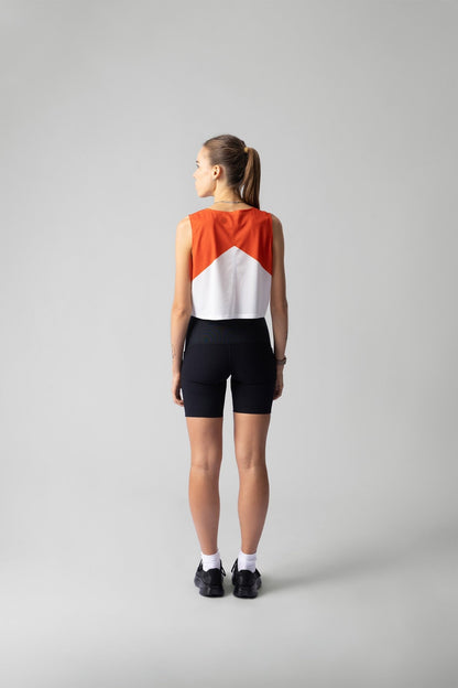 PARTICIPATION MARATHON RED CROP SINGLET - GROGROCERY