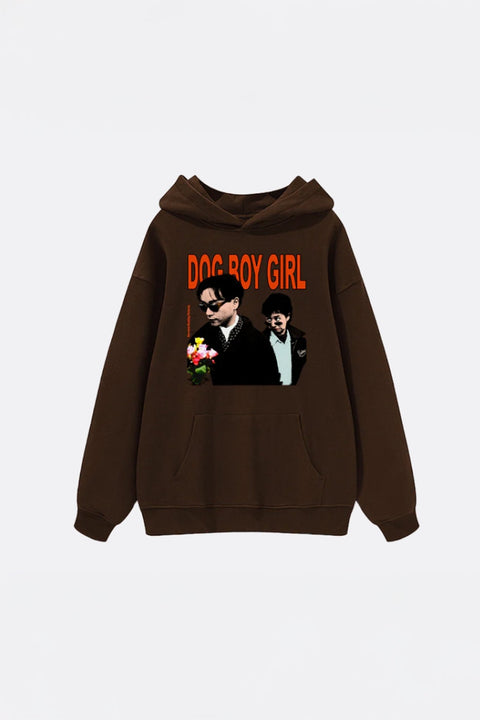 RAWEMOTIONS Dog Boy Girl Hoodie/ Chocolate - GROGROCERY