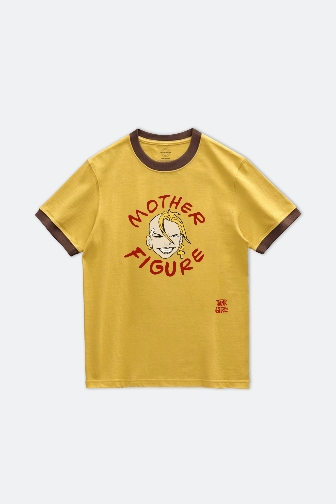 RAWEMOTIONS MOTHER FIGURE BOOTLEG RINGER TEE/ YELLOW - GROGROCERY