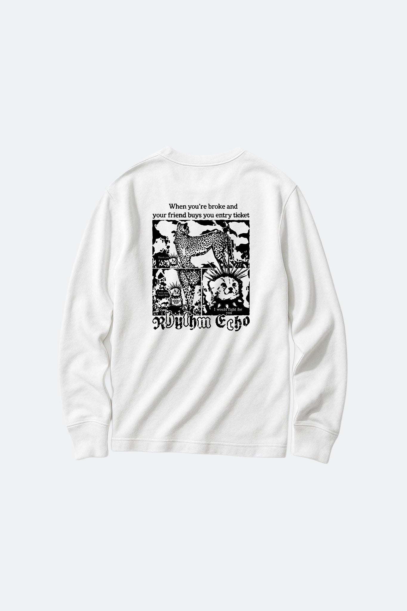 RHYTHM ECHO PUNK LEOPARD LONG TEE/ WHITE - GROGROCERY