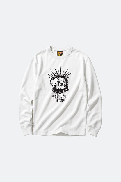 RHYTHM ECHO PUNK LEOPARD LONG TEE/ WHITE - GROGROCERY