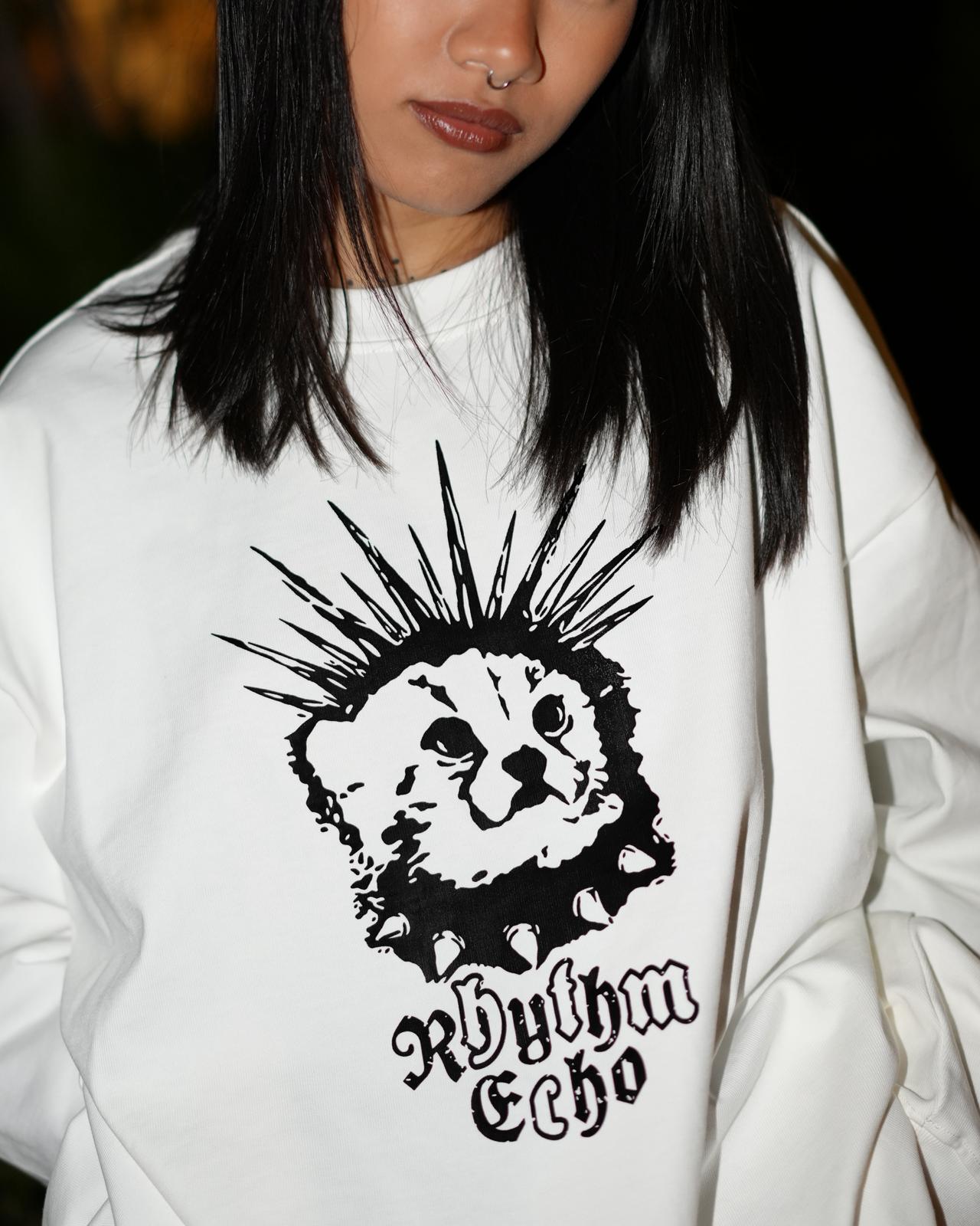 RHYTHM ECHO PUNK LEOPARD LONG TEE/ WHITE - GROGROCERY