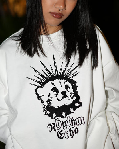 RHYTHM ECHO PUNK LEOPARD LONG TEE/ WHITE - GROGROCERY