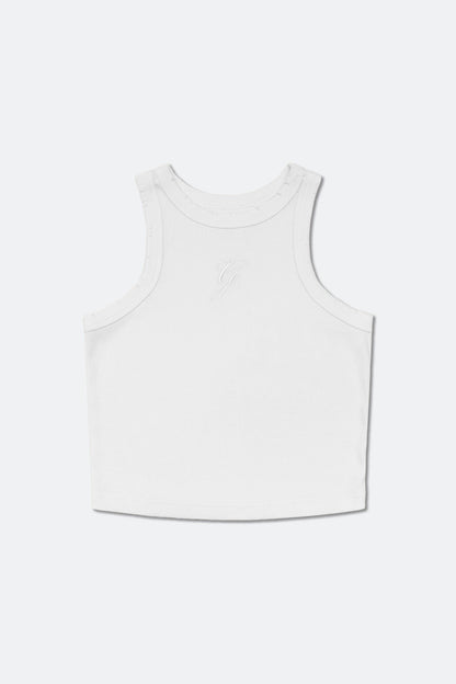 GROCERY WASHED RIBBED TANK TOP/ WHITE