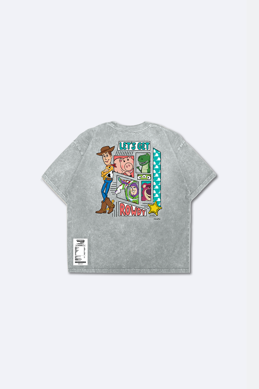 GROCERY | TARMAC | TOY STORY SNOW WASHED LET'S GET ROWDY KIDS GRAPHIC TEE/ WASHED GREY