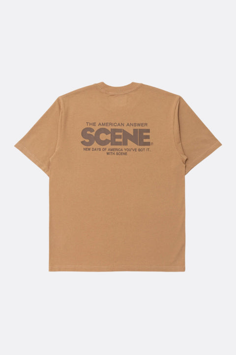 SCENE CLASSIC T - SHIRT / LIGHT BROWN - GROGROCERY