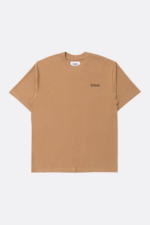 SCENE CLASSIC T - SHIRT / LIGHT BROWN - GROGROCERY