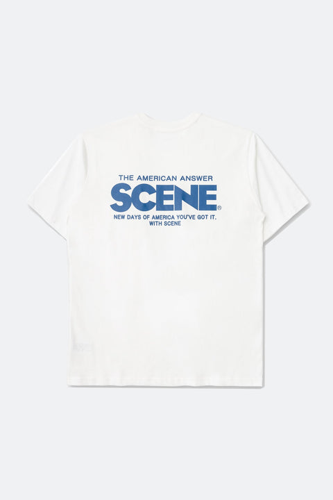 SCENE CLASSIC T - SHIRT / WHITE & BLUE - GROGROCERY
