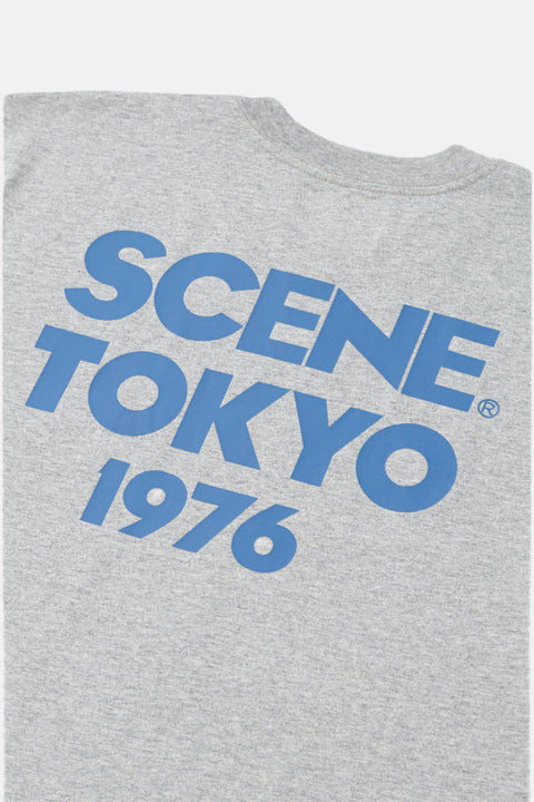 SCENE TOKYO 1976 CLASSIC T - SHIRT / GREY & NAVY - GROGROCERY