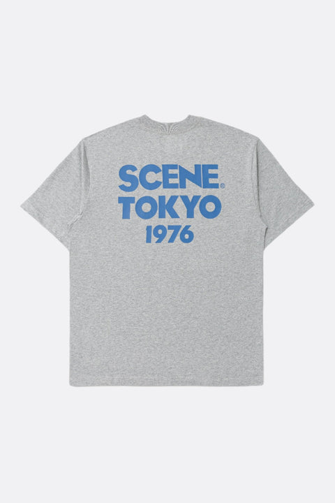 SCENE TOKYO 1976 CLASSIC T - SHIRT / GREY & NAVY - GROGROCERY