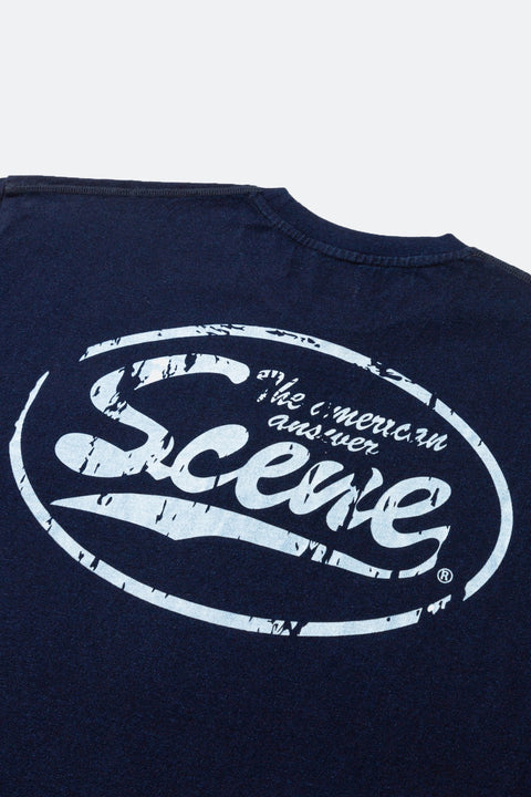 SCENE WASHED DENIM TEE/ NAVY - GROGROCERY