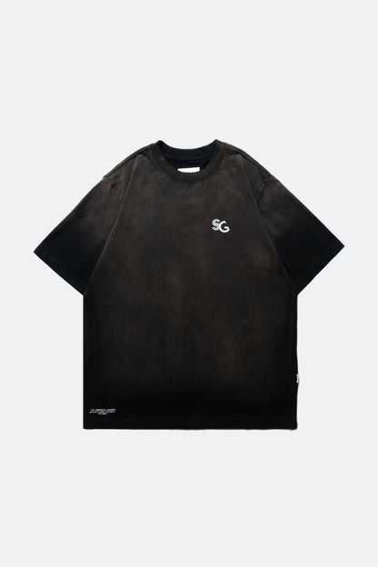 SCENE X GROCERY REFLECTIVE LOGO WASHED INVOICE TEE/ BLACK - GROGROCERY