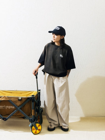 SCENE X GROCERY REFLECTIVE LOGO WASHED INVOICE TEE/ BLACK - GROGROCERY