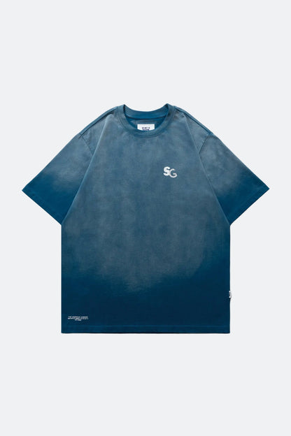 SCENE X GROCERY REFLECTIVE LOGO WASHED INVOICE TEE/ TEAL - GROGROCERY