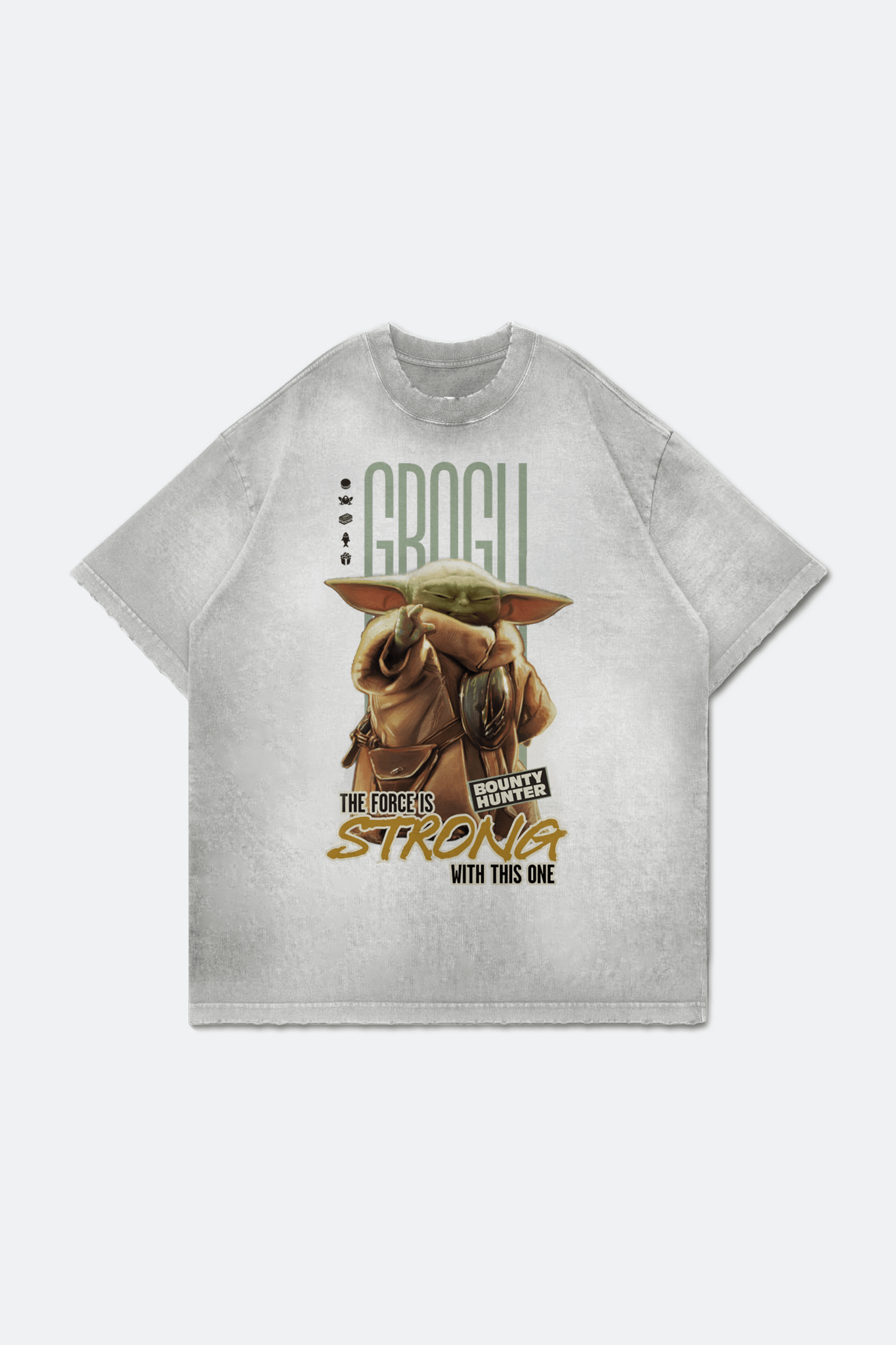 STAR WARS x HOT TOYS x GROCERY WASHED GROGU GRAPHIC TEE/ GREY - GROGROCERY