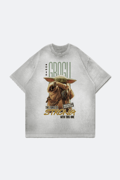 STAR WARS x HOT TOYS x GROCERY WASHED GROGU GRAPHIC TEE/ GREY - GROGROCERY