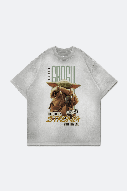 STAR WARS x HOT TOYS x GROCERY WASHED GROGU GRAPHIC TEE/ GREY - GROGROCERY