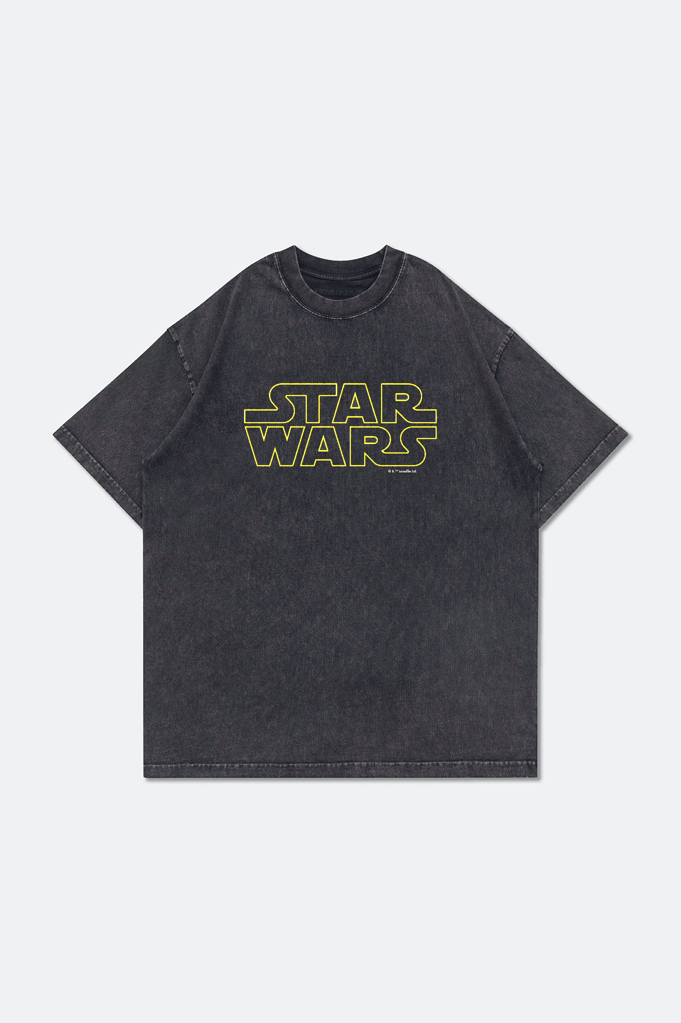 GROCERY STAR WARS WASHED LOGO INVOICE TEE/ WASHED CHARCOAL