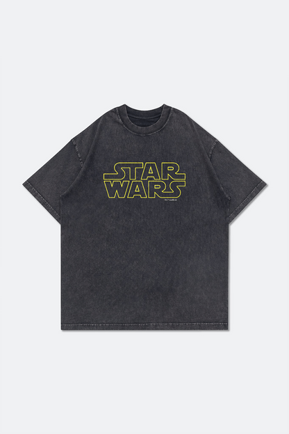 GROCERY STAR WARS WASHED LOGO INVOICE TEE/ WASHED CHARCOAL