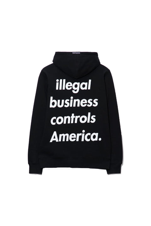 Supreme Illegal Business Hoodie/ Black - GROGROCERY