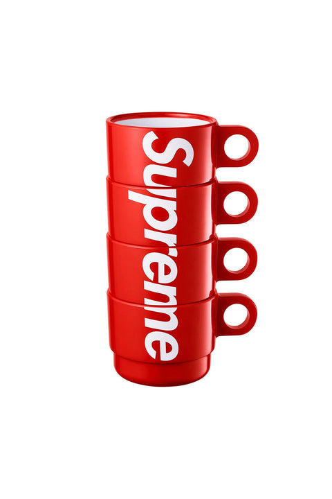 Supreme Stacking Cups Red 4PCS Set 18S/S Season - GROGROCERY