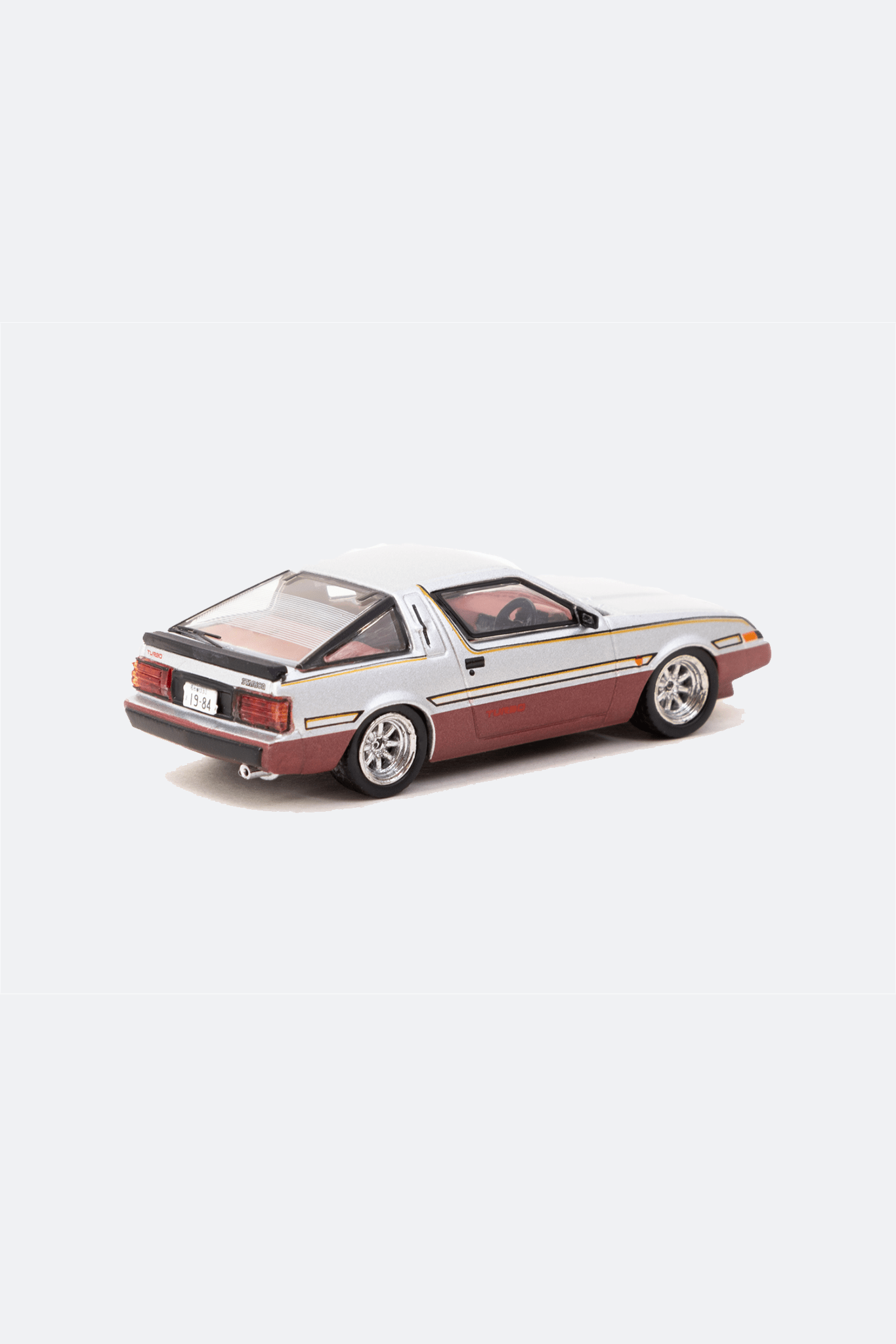 TARMAC WORKS 1/64 MITSUBISHI STARION SILVER / DARK RED - GROGROCERY